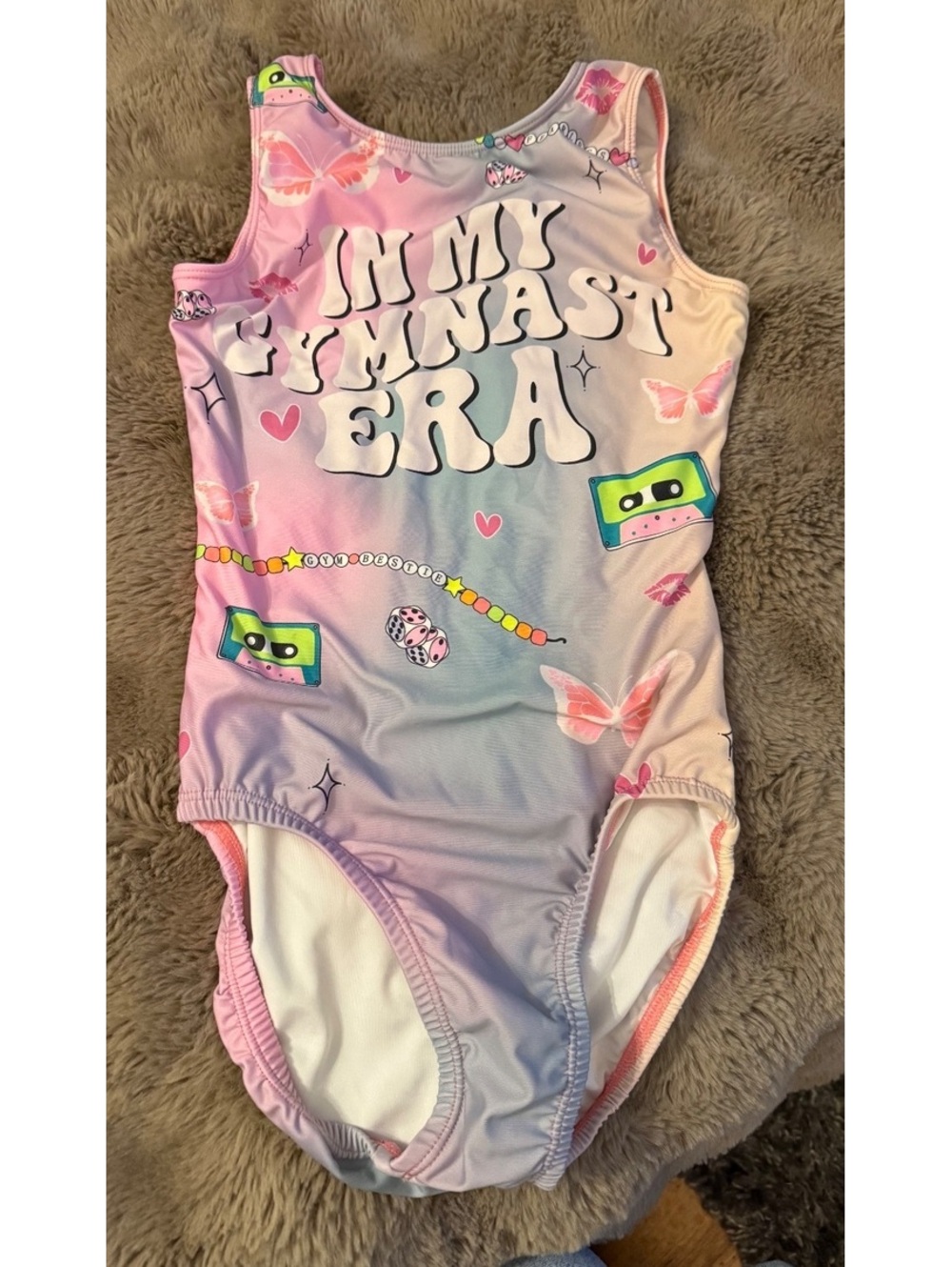OZONE Gymnastics Leotard Adult XS AXS In My Gymnast Era Pastel Print
